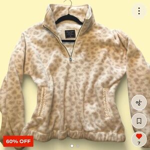 Abercrombie & Fitch Cheetah Print Fleece Pullover